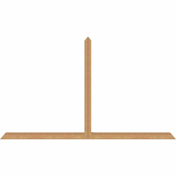 Ekena Millwork Portland Timber Gable Bracket, Western Red Cedar, 96"W x 56"H x 3 1/2"D x 3 1/2"F, 14/12 Pitch GBW096X56X0404POR00SWR - main